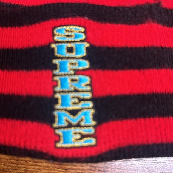 Supreme Vertical Logo Striped‎ Beanie - Picture 2 of 4
